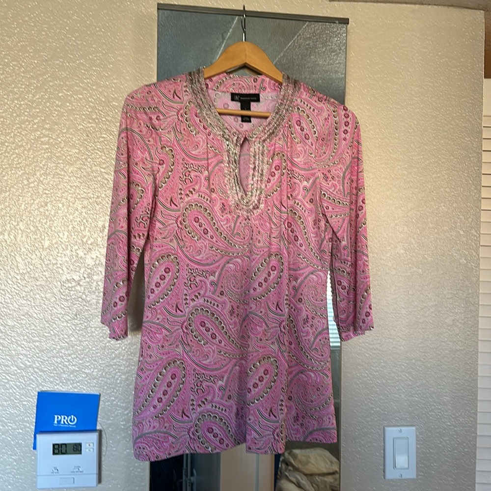 INC-International Concepts-Pink Paisley Tunic